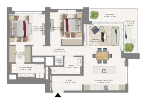 Apartment de 1 dormitorio en Dubai Creek Harbour, UAE No. 153757 11