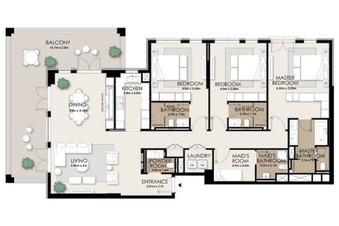 Apartment de 1 dormitorio en Dubai, UAE No. 153616 7