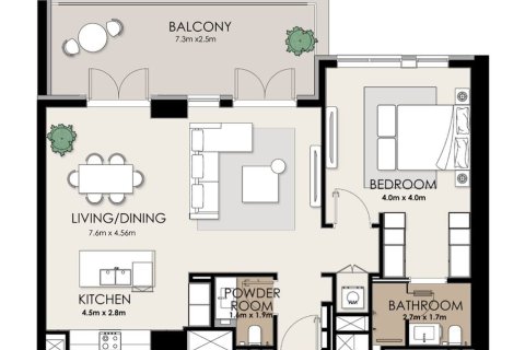 Apartment de 1 dormitorio en Dubai, UAE No. 153616 5