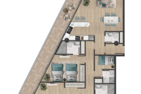 1 غرف نوم شقة في Al Marjan Island, الإمارات العربية المتحدة رقم 153596 5