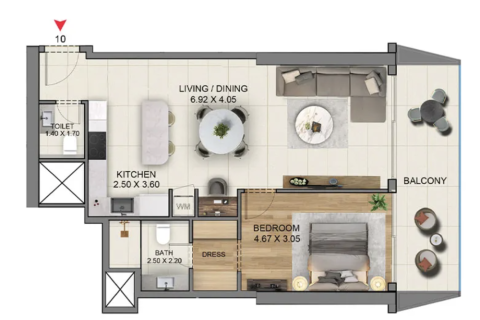 1 bedroom Apartment in Jumeirah Islands, UAE No. 217090 11