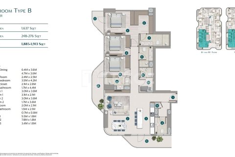 Appartement de 3 chambres à Dubai, UAE No. 124822 23