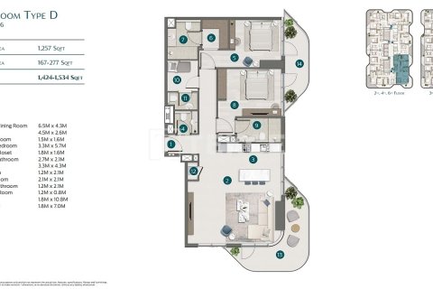 Appartement de 3 chambres à Dubai, UAE No. 124822 22