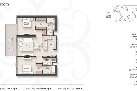 Apartment de 3 dormitorios en Dubai, UAE No. 143985 22