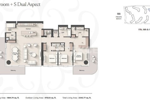 Apartment de 3 dormitorios en Dubai, UAE No. 143985 23