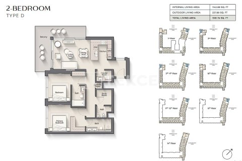 2 غرف نوم شقة في Al Marjan Island, الإمارات العربية المتحدة رقم 155146 17