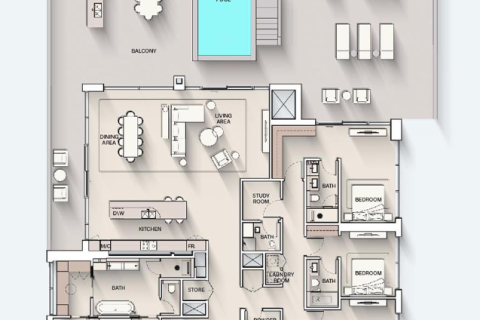 Appartement de 1 chambre à Dubai, UAE No. 153619 6