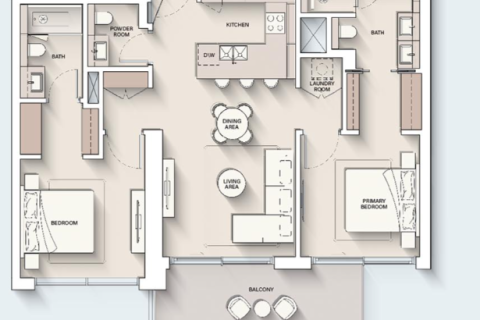 Appartement de 1 chambre à Dubai, UAE No. 153619 4