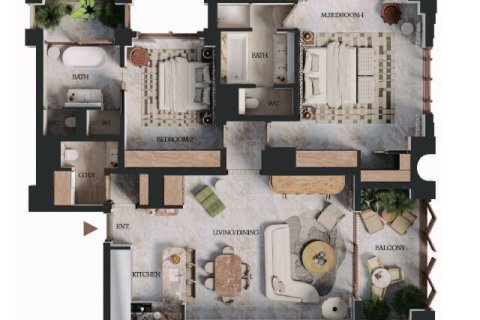 Apartment de 1 dormitorio en Business Bay, UAE No. 153540 6