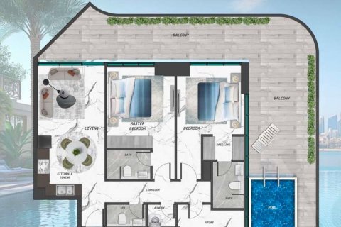 Appartement de 2 chambres à Dubai Production City (IMPZ), UAE No. 217211 8