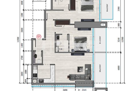 Appartement de 2 chambres à Jumeirah Village Circle, UAE No. 98963 14