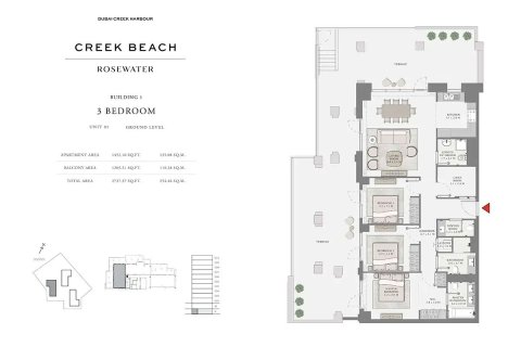 Apartment de 1 dormitorio en Dubai Creek Harbour, UAE No. 153731 5