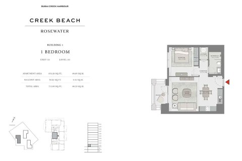 Apartment de 1 dormitorio en Dubai Creek Harbour, UAE No. 153731 7