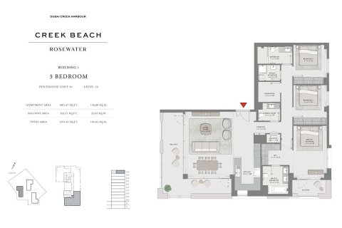 Apartment de 1 dormitorio en Dubai Creek Harbour, UAE No. 153731 4