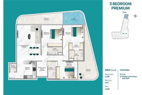 Appartement de Studio à Maritime City, UAE No. 153530 12