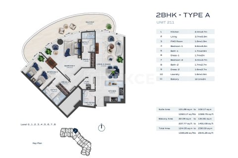 Квартира с 2 спальнями в Al Marjan Island, ОАЭ №144726 23