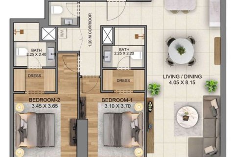 Apartment de 1 dormitorio en Dubai, UAE No. 153579 11