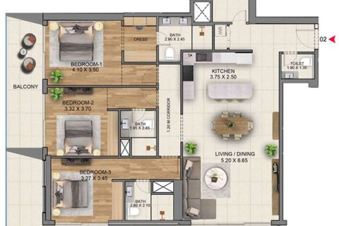 Apartment de 1 dormitorio en Dubai, UAE No. 153579 10