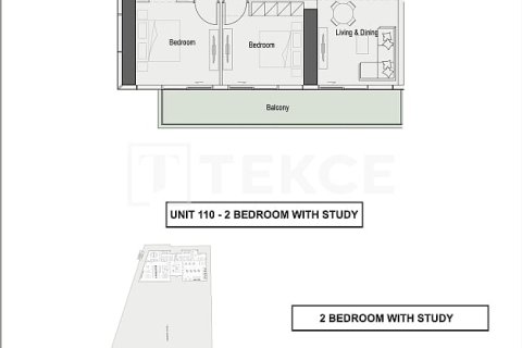 Appartement de 2 chambres à Dubai, UAE No. 119845 17