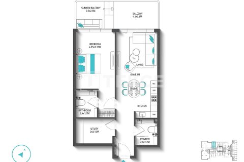 Apartment de 2 dormitorios en Dubai Land, UAE No. 159929 4