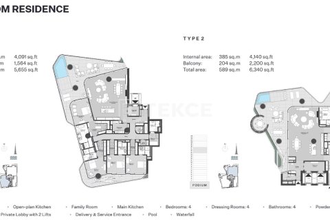 Appartement de 2 chambres à Business Bay, UAE No. 135323 30