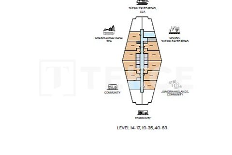 Appartement de 1 chambre à Jumeirah Lake Towers, UAE No. 124889 10
