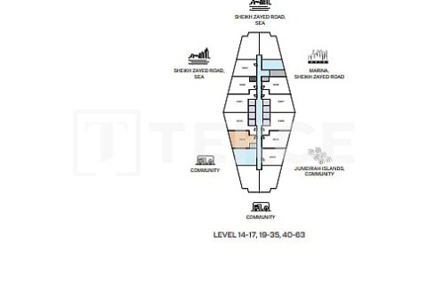 Appartement de 1 chambre à Jumeirah Lake Towers, UAE No. 124889 13
