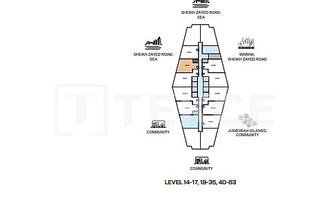 Appartement de 1 chambre à Jumeirah Lake Towers, UAE No. 124889 15