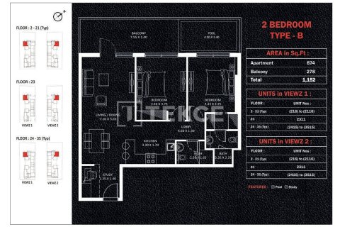 Appartement de 1 chambre à Jumeirah Lake Towers, UAE No. 140108 20