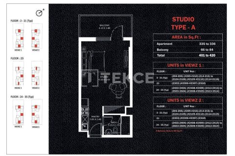 Appartement de 1 chambre à Jumeirah Lake Towers, UAE No. 140108 14
