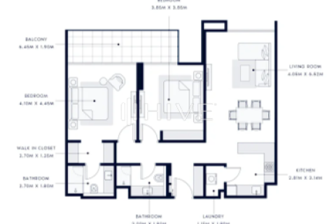 Apartment de 2 dormitorios en AZIZI CENTRAL Al Furjan, UAE No. 38840 5