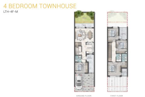 Квартира с 4 спальнями в Damac Lagoons, ОАЭ №153695 4