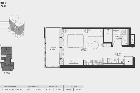 1 bedroom Apartment in Dubai, UAE No. 159936 11