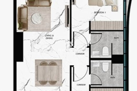 Квартира с 2 спальнями в Majan, ОАЭ №10853 23