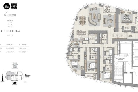 Квартира с 4 спальнями в Даунтаун Дубай (Даунтаун Бурдж Дубай), ОАЭ №153726 13