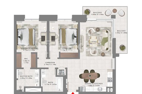 Apartment de 2 dormitorios en Dubai, UAE No. 41461 12