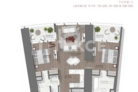 Apartment de 2 dormitorios en Business Bay, UAE No. 15811 22