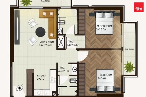 Appartement de 2 chambres à International City, UAE No. 221855 13