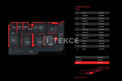 Appartement de 2 chambres à Al Marjan Island, UAE No. 144714 21