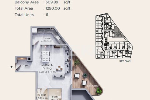 Квартира с 1 спальней в Dubai Land, ОАЭ №167435 17