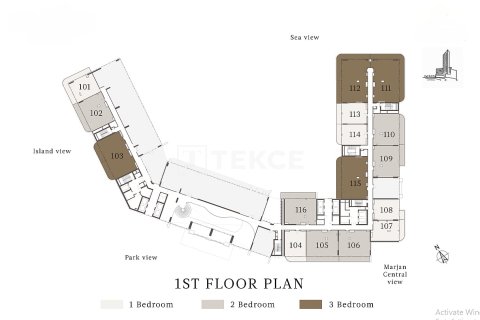 Apartment de 1 dormitorio en Al Marjan Island, UAE No. 213263 22