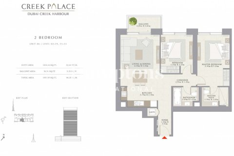 Apartment de 2 dormitorios en Dubai Creek Harbour (The Lagoons), UAE No. 151332 6