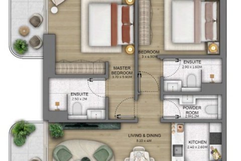 Appartement de 1 chambre à Maritime City, UAE No. 153584 17