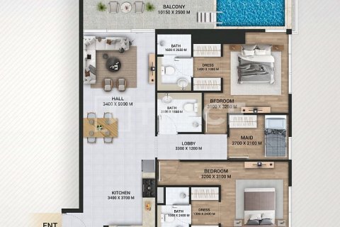 Duplex de 3 chambres à Dubai, UAE No. 205646 12