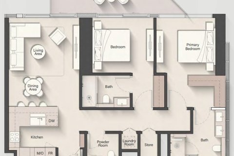 Appartement de 1 chambre à Jumeirah Islands, UAE No. 153557 3