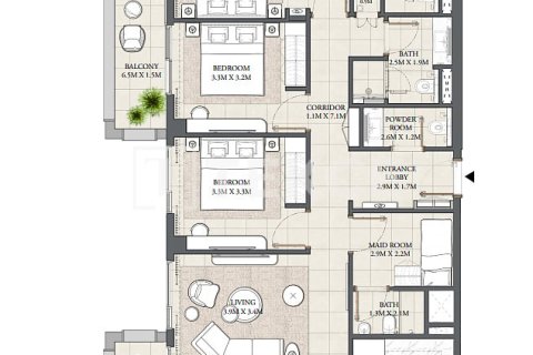 Apartment de 3 dormitorios en Dubai, UAE No. 134595 13