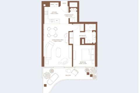 1 غرف نوم شقة في Dubai Creek Harbour, الإمارات العربية المتحدة رقم 153759 12