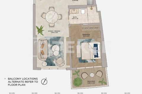 Apartment de 1 dormitorio en Dubai, UAE No. 152564 6