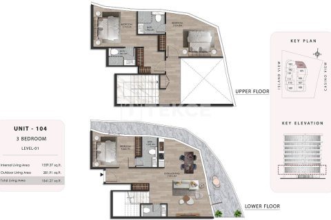 Duplex de 3 dormitorios en Al Marjan Island, UAE No. 33536 23