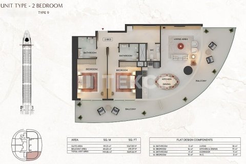 Appartement de 2 chambres à Dubai, UAE No. 203354 23